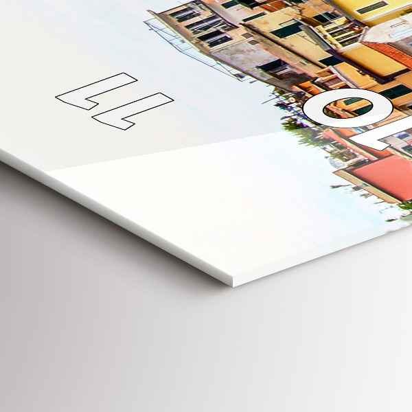 Zegar szklany pionowy Wybrzeże Cinque Terre