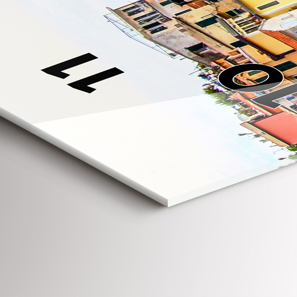 Zegar szklany pionowy Wybrzeże Cinque Terre