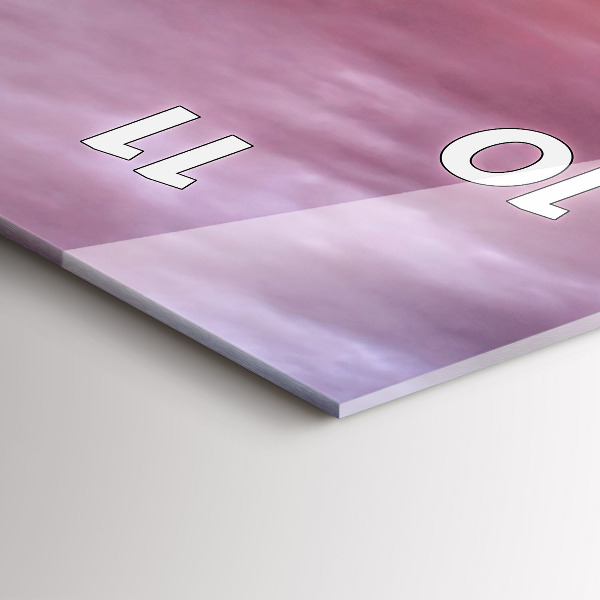 Zegar szklany pionowy Stary wiatrak w Santorini