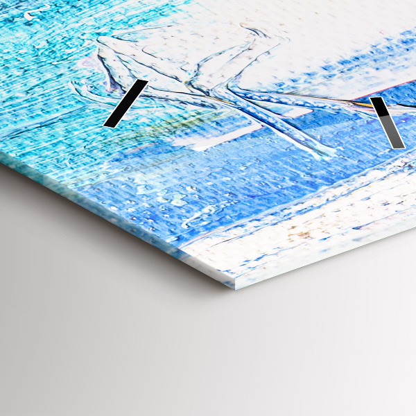 Zegar szklany pionowy Para w deszczu