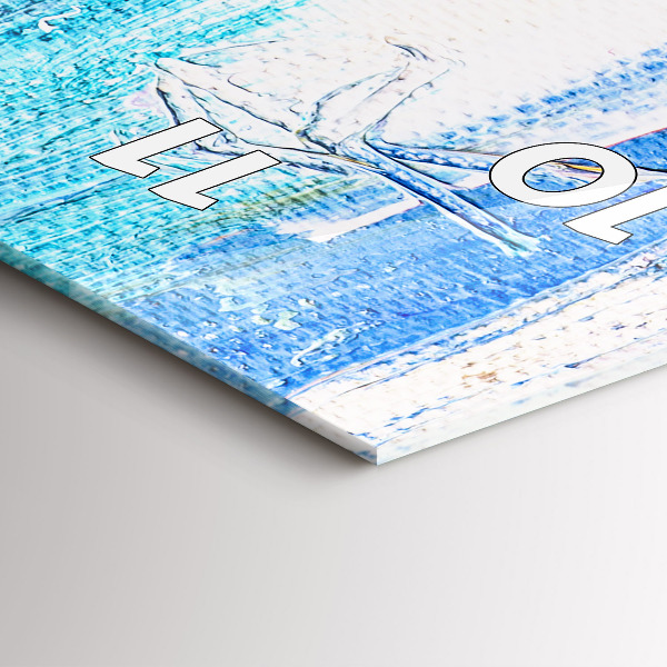 Zegar szklany pionowy Para w deszczu