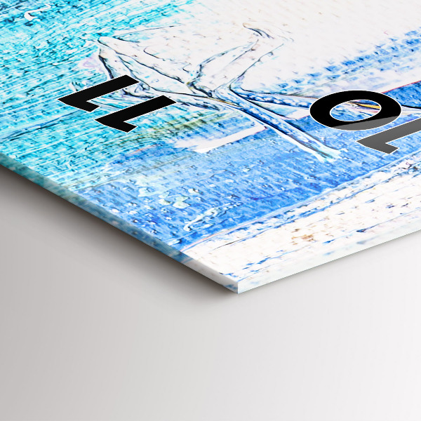 Zegar szklany pionowy Para w deszczu