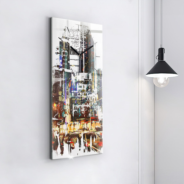 Zegar szklany pionowy Nowy Jork Miasto