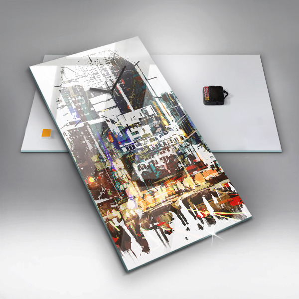 Zegar szklany pionowy Nowy Jork Miasto