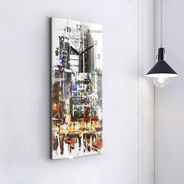 Zegar szklany pionowy Nowy Jork Miasto