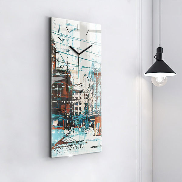 Zegar szklany pionowy Sztuka Uliczna