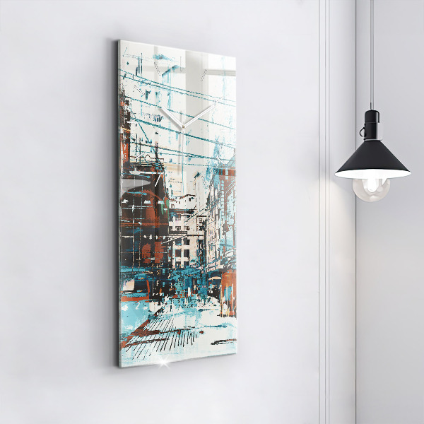 Zegar szklany pionowy Sztuka Uliczna