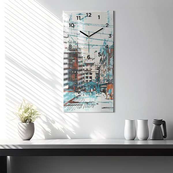 Zegar szklany pionowy Sztuka Uliczna