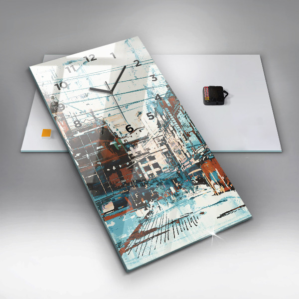 Zegar szklany pionowy Sztuka Uliczna