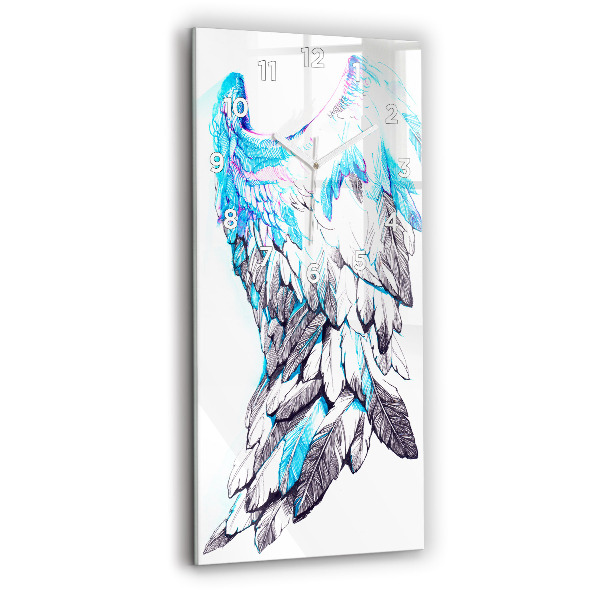 Zegar szklany pionowy Imitacja ptasich skrzydeł