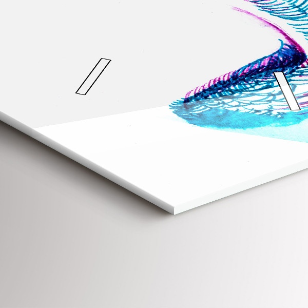 Zegar szklany pionowy Imitacja ptasich skrzydeł