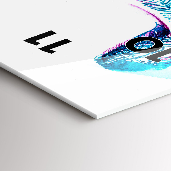 Zegar szklany pionowy Imitacja ptasich skrzydeł