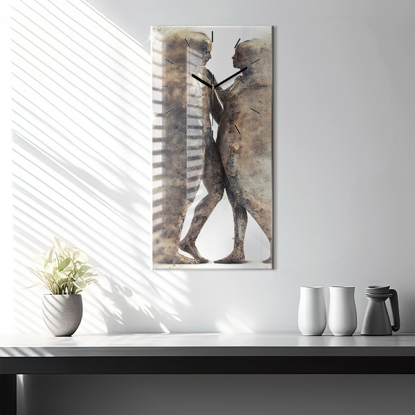 Zegar szklany pionowy Abstrakcja ludzie piasek