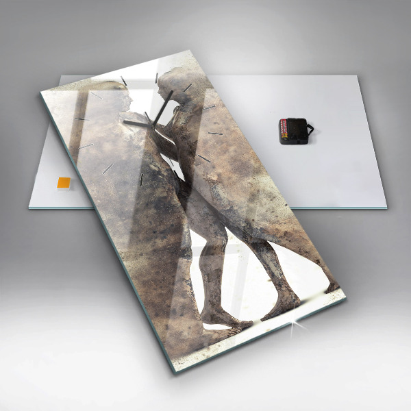 Zegar szklany pionowy Abstrakcja ludzie piasek