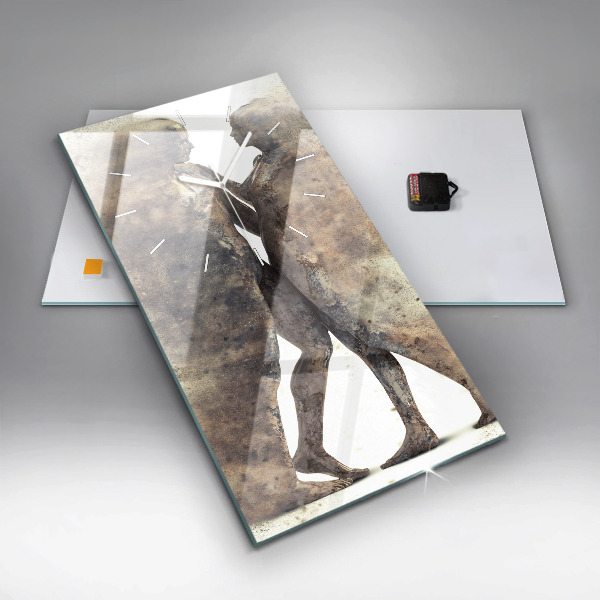 Zegar szklany pionowy Abstrakcja ludzie piasek