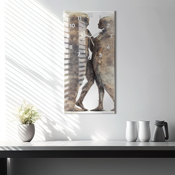 Zegar szklany pionowy Abstrakcja ludzie piasek
