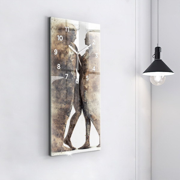 Zegar szklany pionowy Abstrakcja ludzie piasek