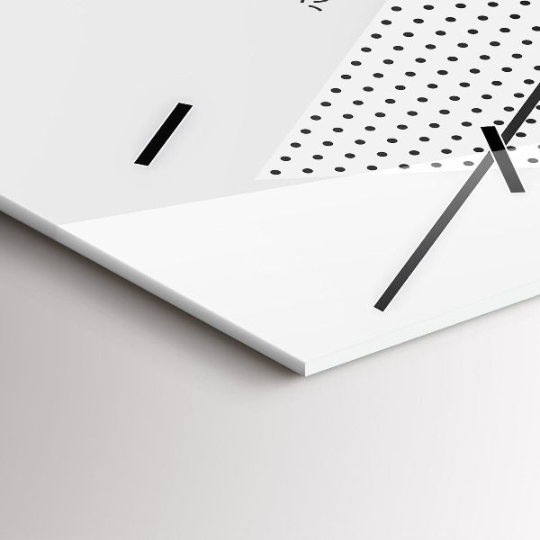 Zegar szklany pionowy Wzór geometryczny