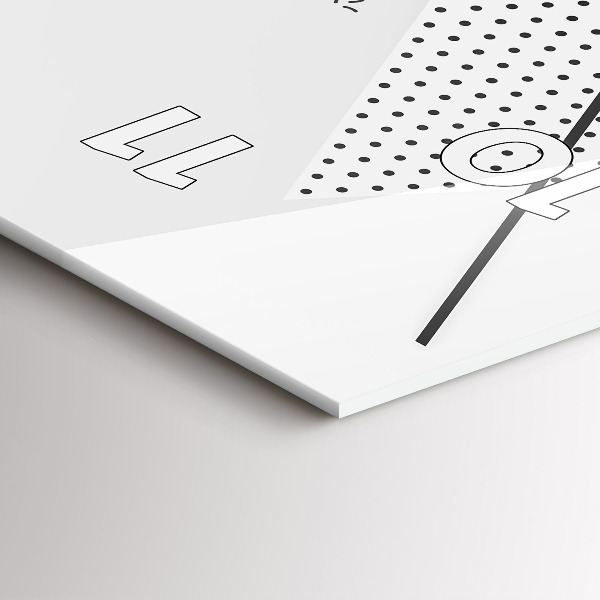 Zegar szklany pionowy Wzór geometryczny