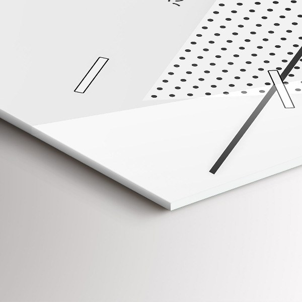 Zegar szklany pionowy Wzór geometryczny