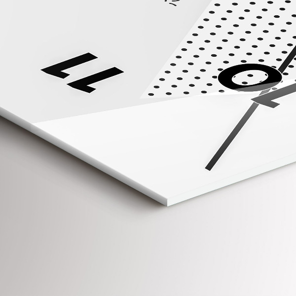 Zegar szklany pionowy Wzór geometryczny