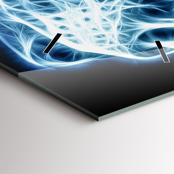 Zegar szklany pionowy Dziki lew