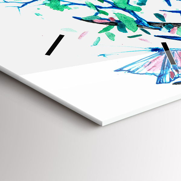 Zegar szklany pionowy Ilustracja jelenia