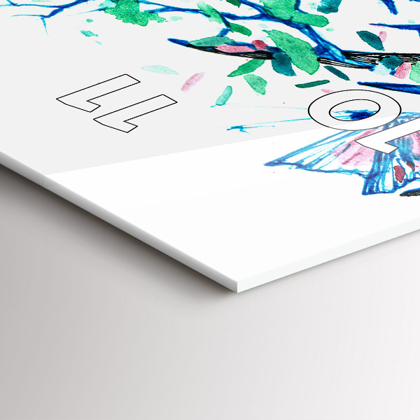 Zegar szklany pionowy Ilustracja jelenia