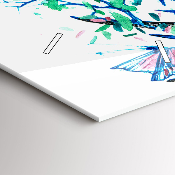 Zegar szklany pionowy Ilustracja jelenia