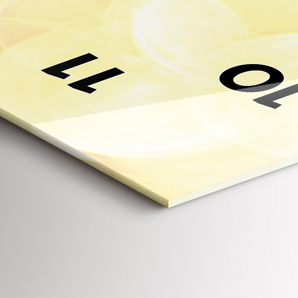 Zegar szklany pionowy Kamper na plaży