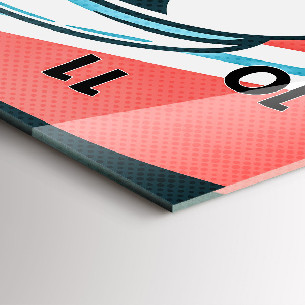 Zegar szklany pionowy Dziecięca wyobraźnia