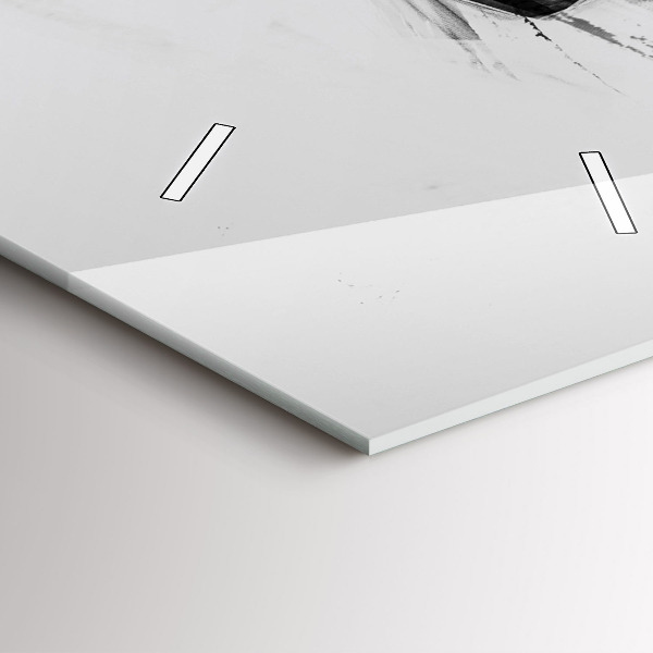 Zegar szklany pionowy Malowany lew