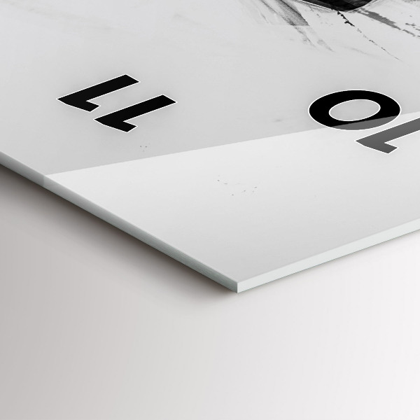 Zegar szklany pionowy Malowany lew