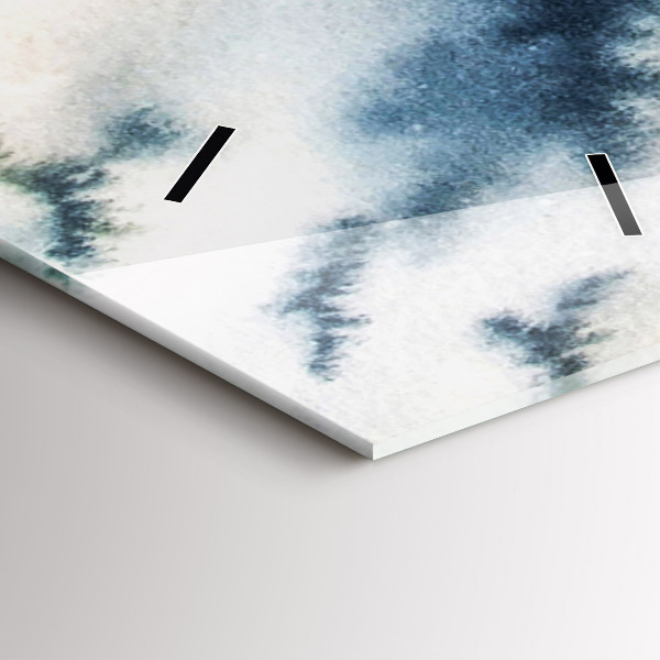 Zegar szklany pionowy Zimowe jezioro Łódka