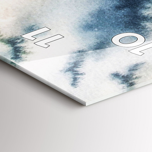 Zegar szklany pionowy Zimowe jezioro Łódka