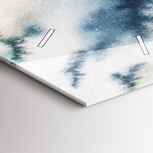 Zegar szklany pionowy Zimowe jezioro Łódka