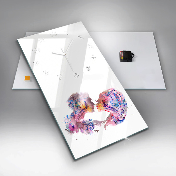 Zegar szklany pionowy Dwa Ciała Jedna Dusza