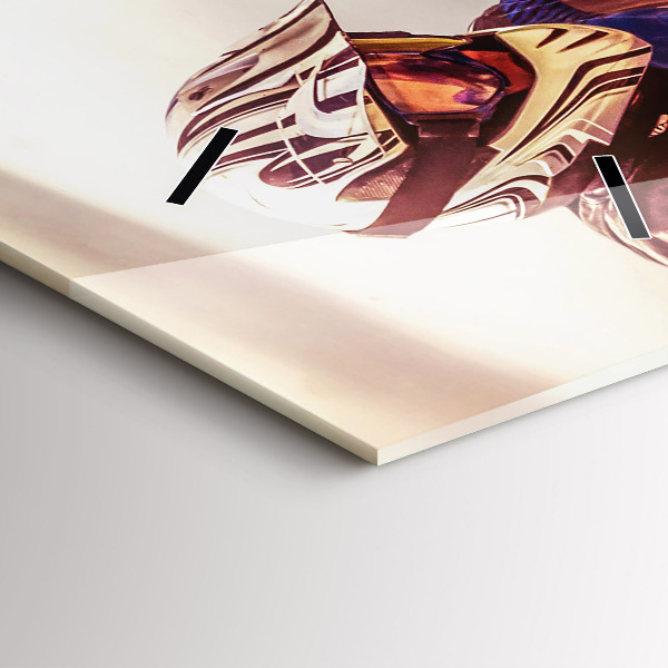 Zegar szklany pionowy Motocross Enduro