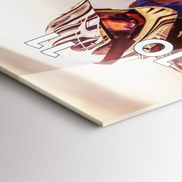 Zegar szklany pionowy Motocross Enduro