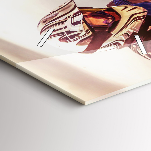 Zegar szklany pionowy Motocross Enduro