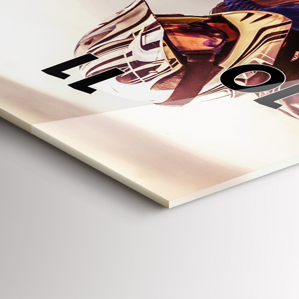 Zegar szklany pionowy Motocross Enduro