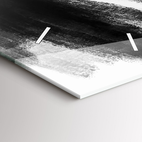 Zegar szklany pionowy Kobieta w Czarno bieli