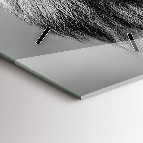 Zegar szklany pionowy Abstrakcja - Lew