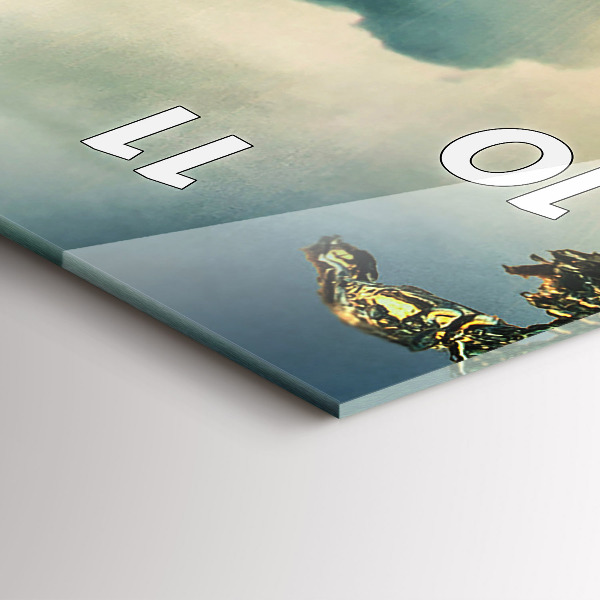 Zegar szklany pionowy Perspektywa Fal Zachód Słońca