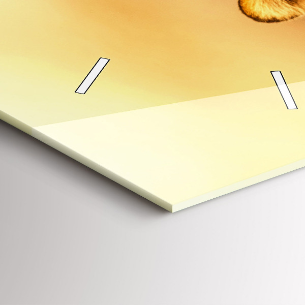 Zegar szklany pionowy Polowanie Tygrys