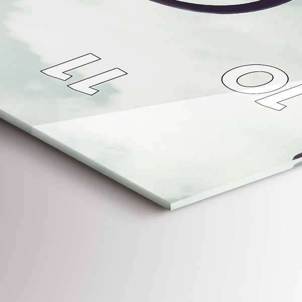 Zegar szklany pionowy Zebra – Abstrakcja