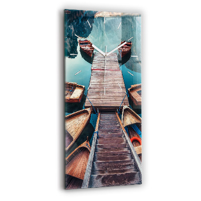 Zegar szklany pionowy Pomost i Jezioro