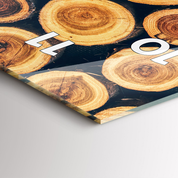 Zegar szklany pionowy Drewno