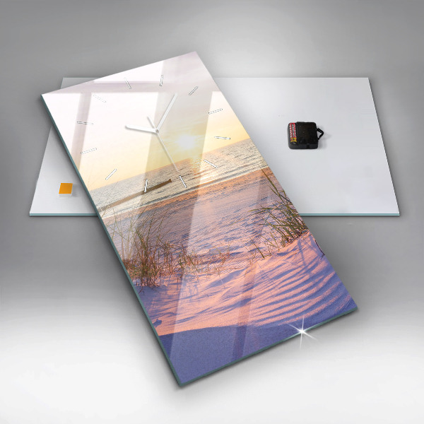 Zegar szklany pionowy Polskie Morze Słoneczne