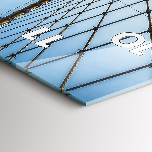 Zegar szklany pionowy Most Brookliński NYC